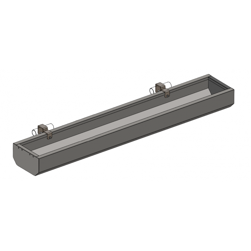 Emmerringbak Inox 265 cm + Haken